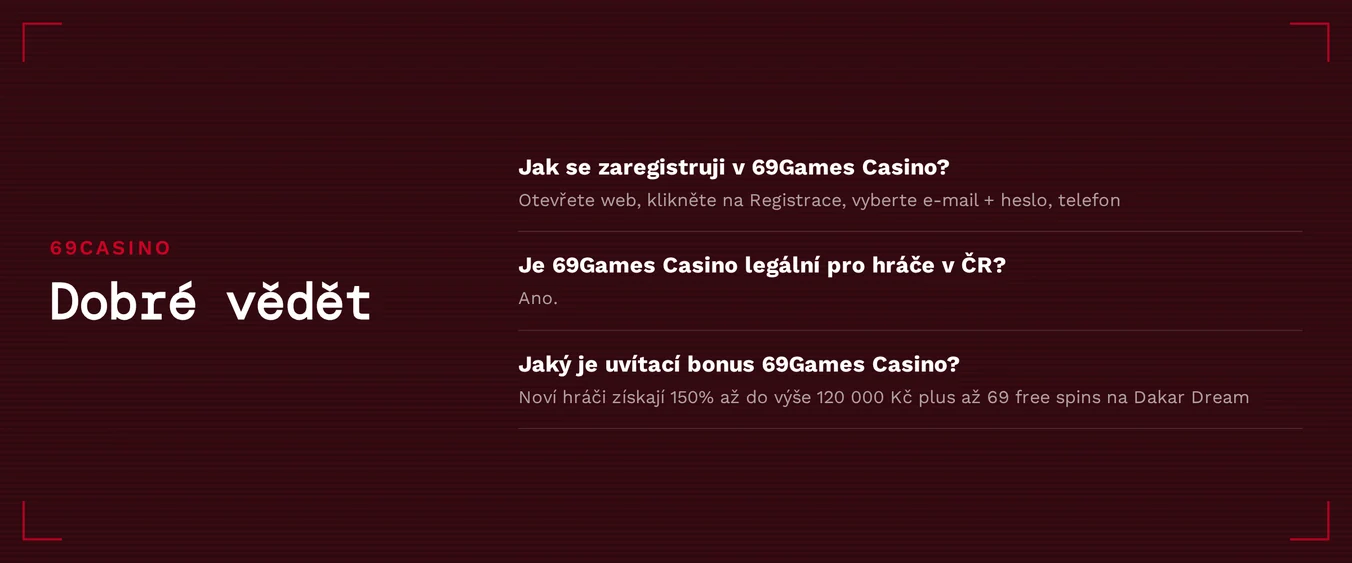 Zjistěte odpovědi k registraci
